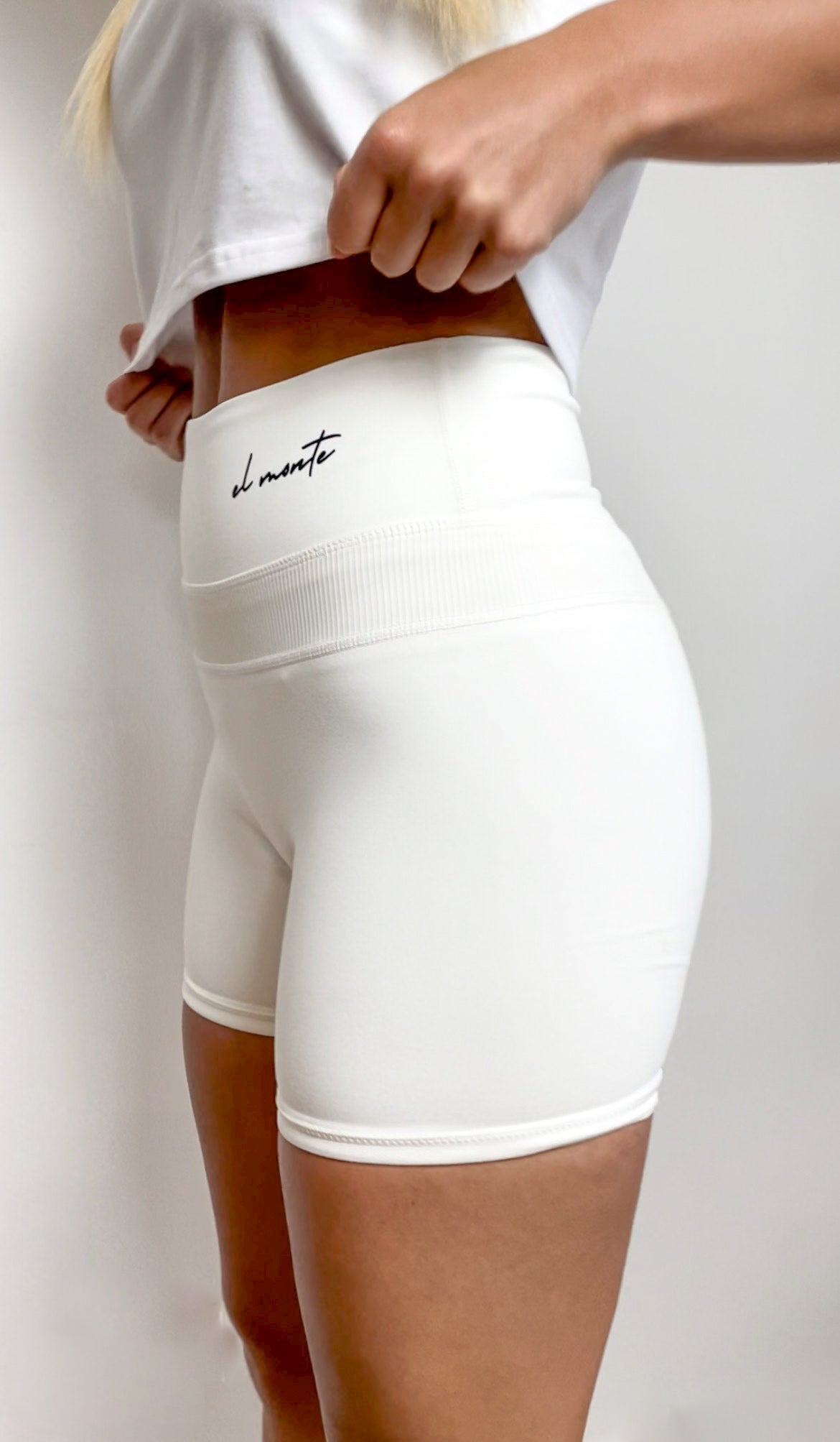 White Wideband short legging tights keeping up to date with women's Fashion