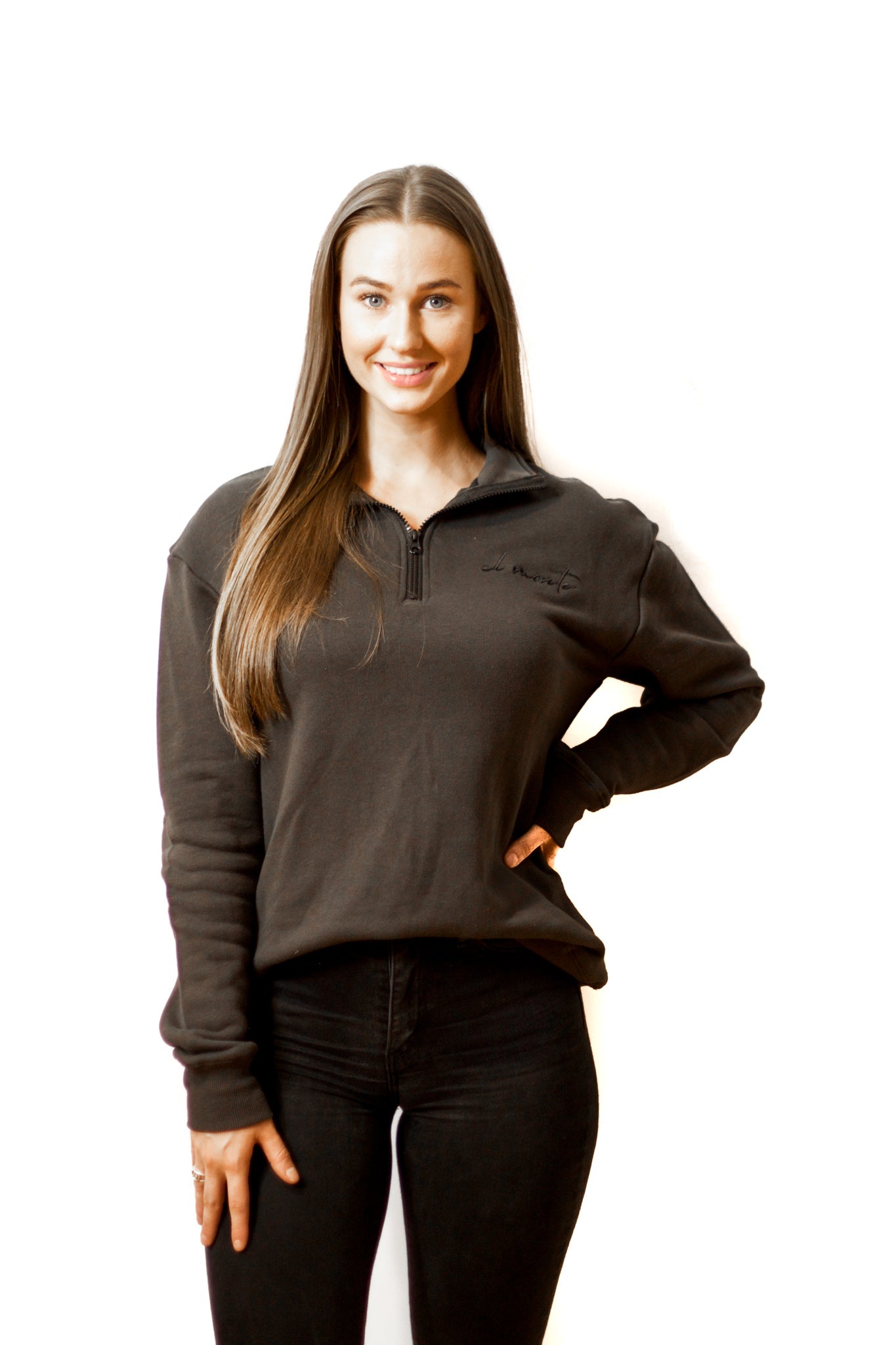 Comfortable Women slouch half zip sweatshirt perfect for those lazy days