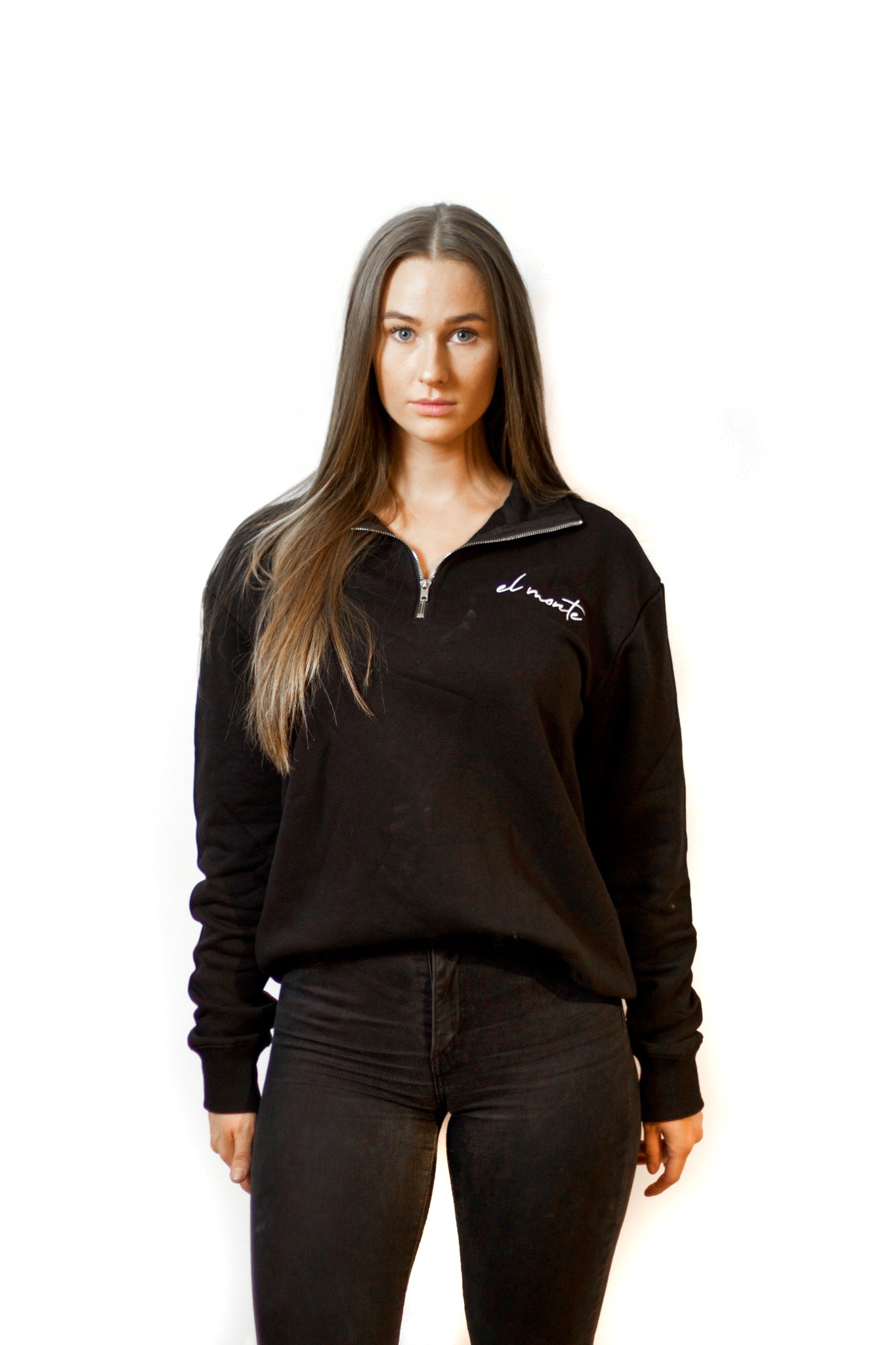 Comfortable Women slouch half zip sweatshirt perfect for those lazy dayss